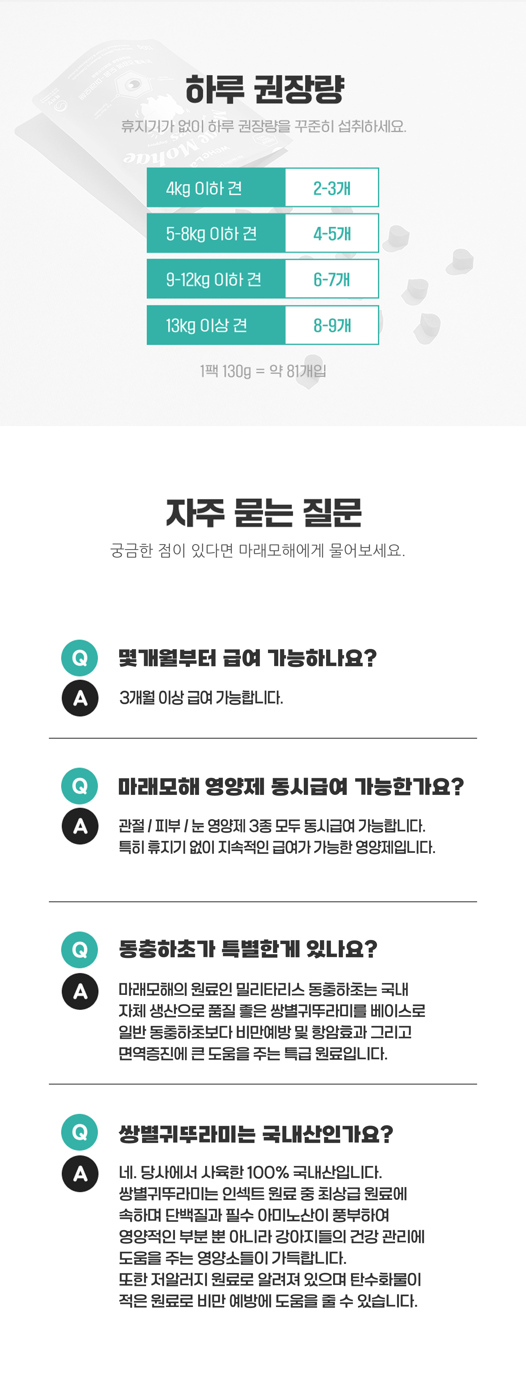 마래모해 강아지 눈 영양제 130g 상세 이미지 19
